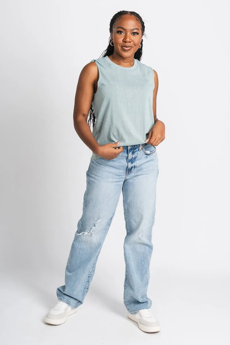 Aerie knit tank top ocean