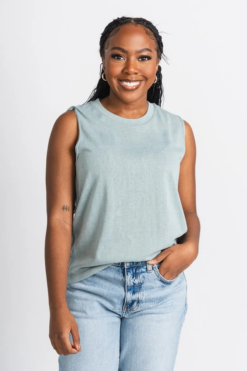 Aerie knit tank top ocean