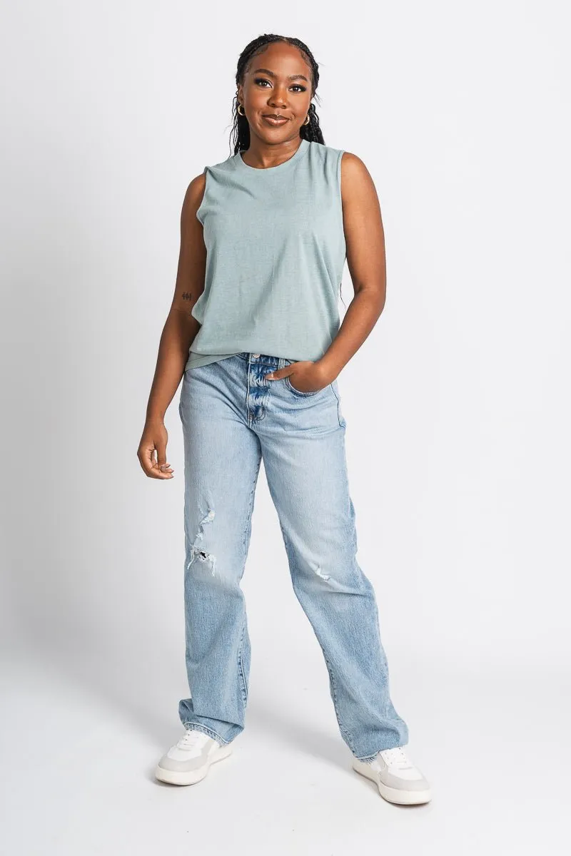 Aerie knit tank top ocean