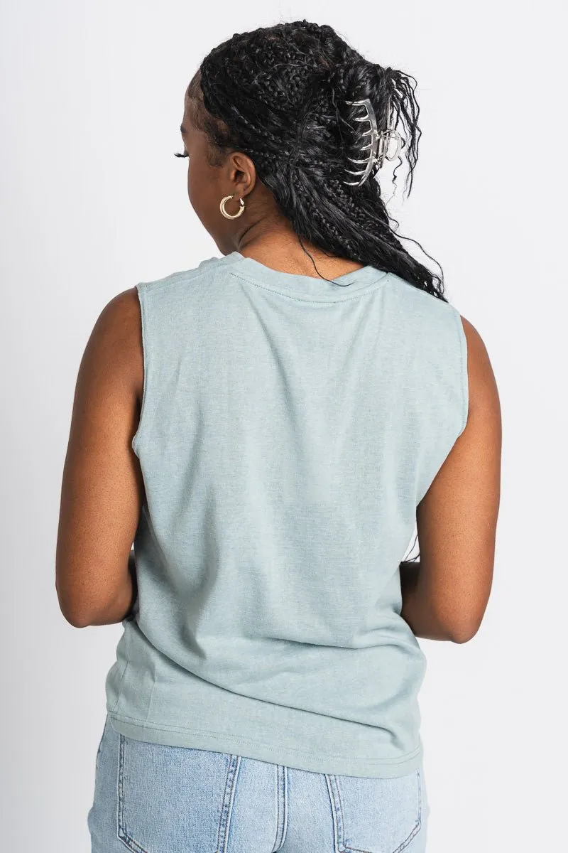 Aerie knit tank top ocean