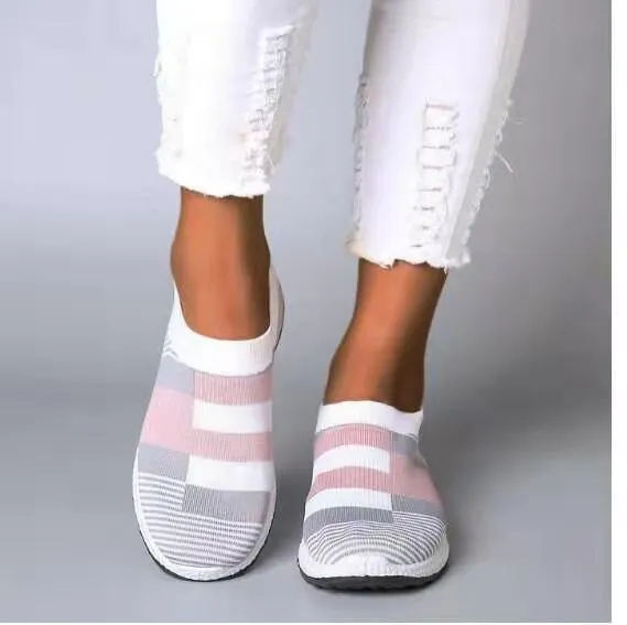 Cilool - Women Breathable Platform Flats Bunion Corrector Slip On Shoes