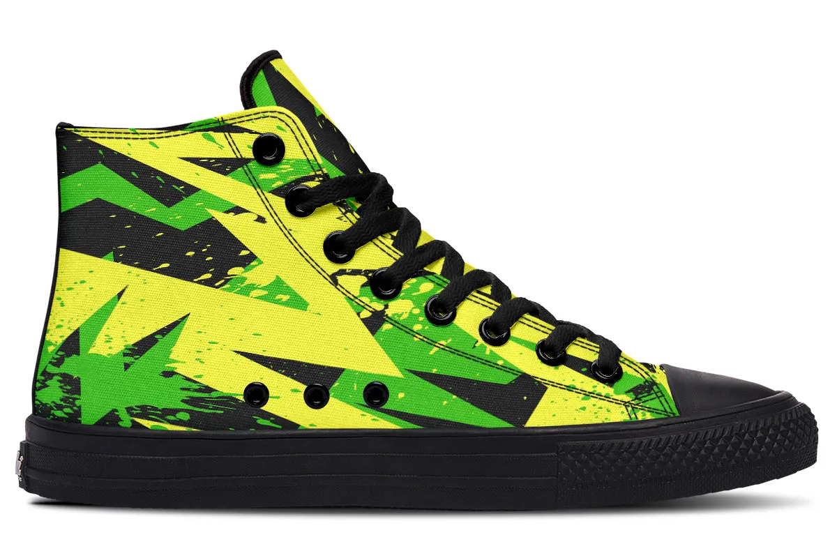 Conceptual Green And Yellow Art