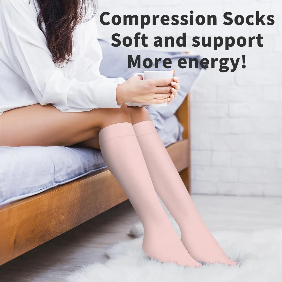 COOLOVER Copper Compression Socks for Women and Men(6 Pairs)-Best Support for Running, Athletic, Travel