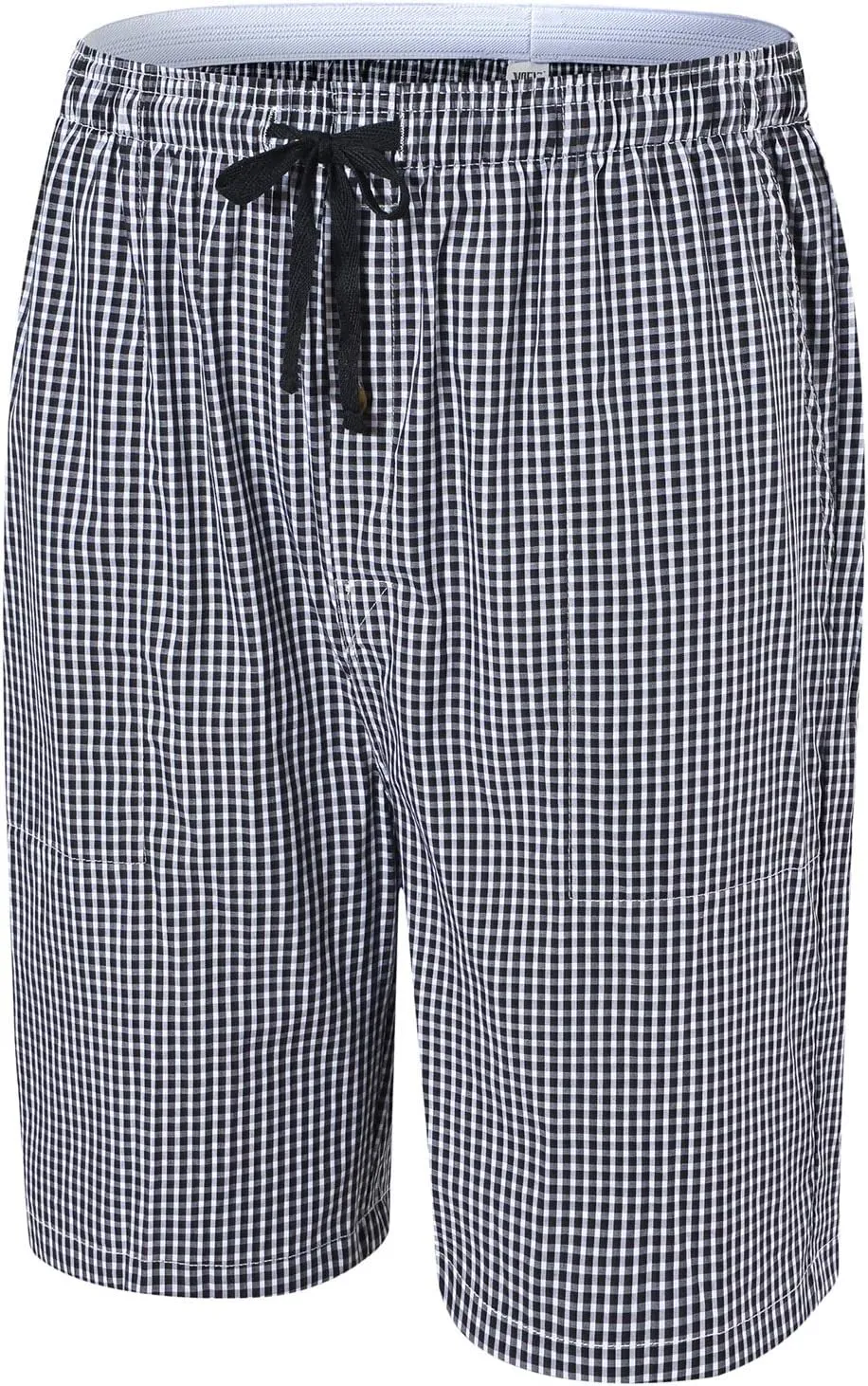 MoFiz Men's Plaid Pajama Shorts 3-Pack Cotton Sleep Lounge Shorts Lightweight Soft Summer Nightwear with Pockets Button Fly