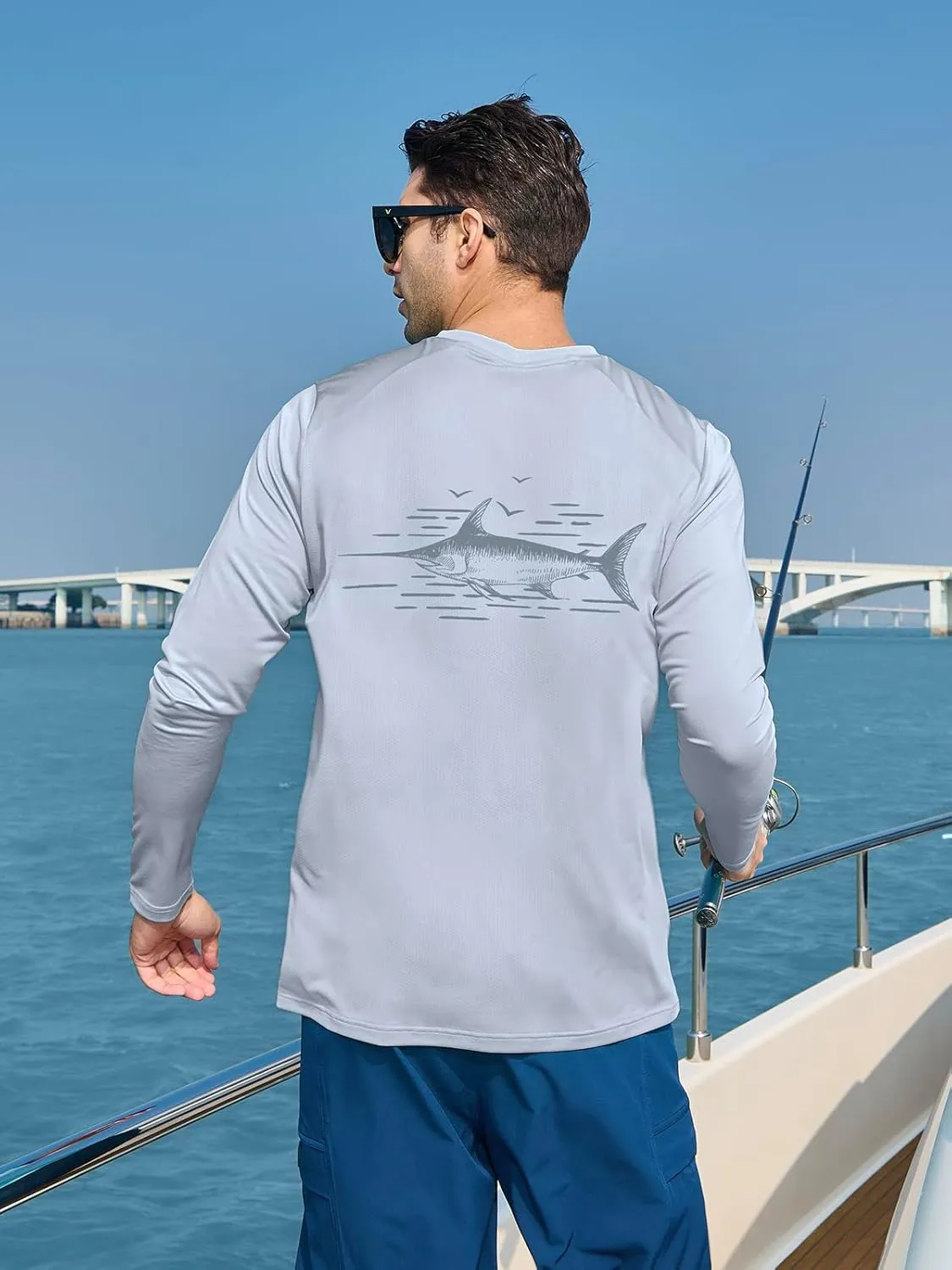 NORTHYARD Men's UPF 50  Sun Protection Shirts Long Sleeve Swim Beach Rash Guard SPF Quick Dry Lightweight UV Fishing T-Shirt
