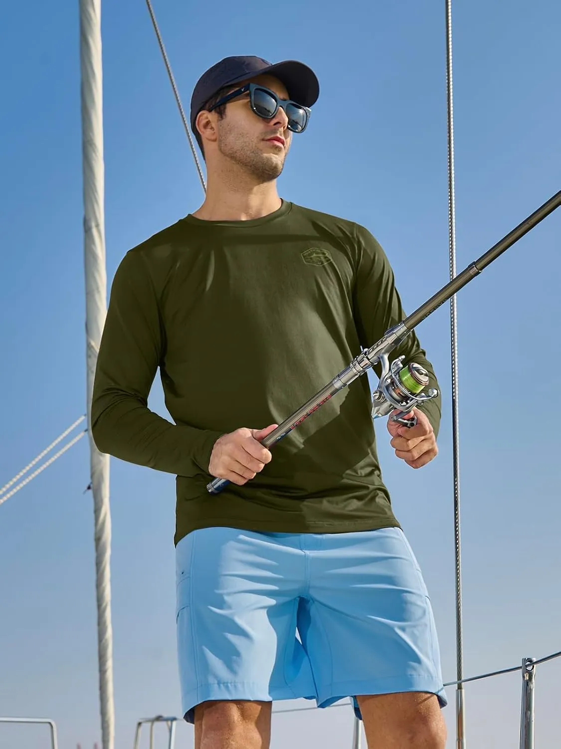 NORTHYARD Men's UPF 50  Sun Protection Shirts Long Sleeve Swim Beach Rash Guard SPF Quick Dry Lightweight UV Fishing T-Shirt