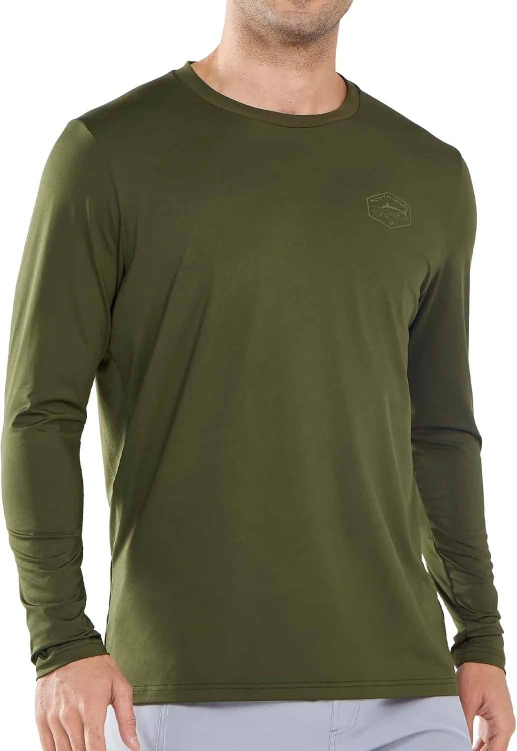 NORTHYARD Men's UPF 50  Sun Protection Shirts Long Sleeve Swim Beach Rash Guard SPF Quick Dry Lightweight UV Fishing T-Shirt