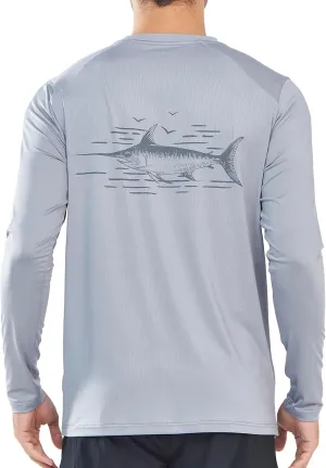 NORTHYARD Men's UPF 50  Sun Protection Shirts Long Sleeve Swim Beach Rash Guard SPF Quick Dry Lightweight UV Fishing T-Shirt