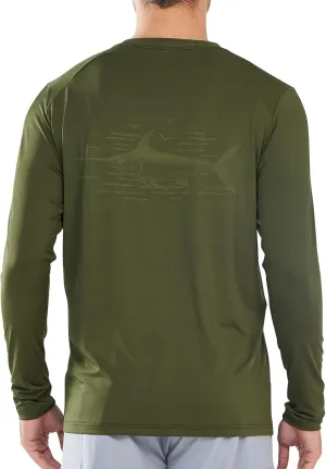 NORTHYARD Men's UPF 50  Sun Protection Shirts Long Sleeve Swim Beach Rash Guard SPF Quick Dry Lightweight UV Fishing T-Shirt