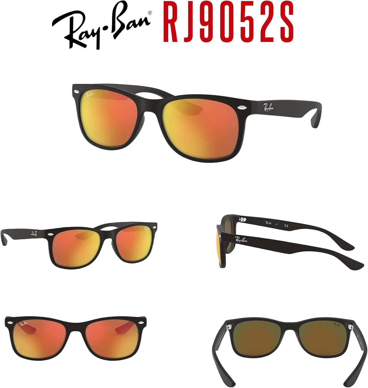 Ray-Ban Junior XS Kids' New Wayfarer RJ9052S Square Sunglasses for SMALL Boys and Girls   BUNDLE With DIW Kit
