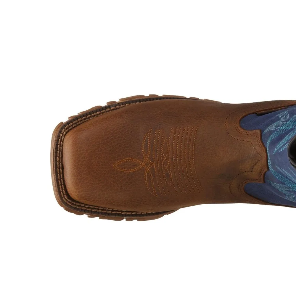Roustabout Embroidered Square Toe Cowboy Boots