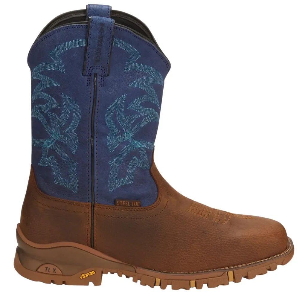 Roustabout Embroidered Square Toe Cowboy Boots