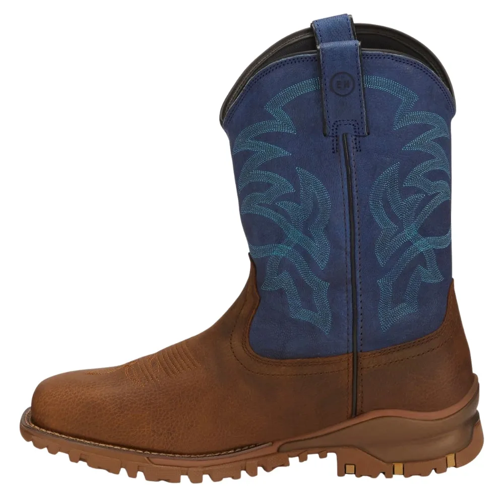Roustabout Embroidered Square Toe Cowboy Boots