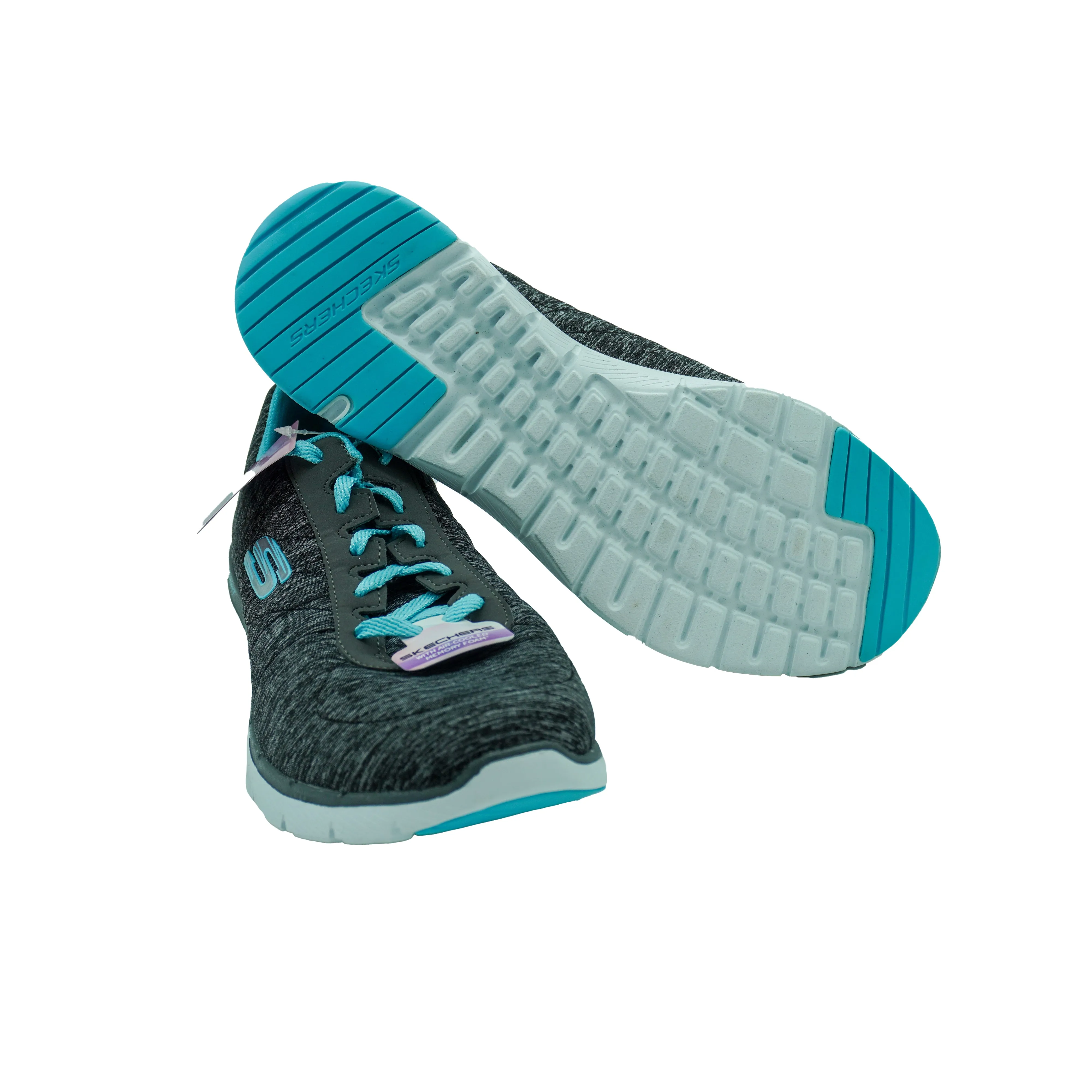 Skechers Women's Flex Appeal 3.0 Casual Sneakers Black Blue Size 10