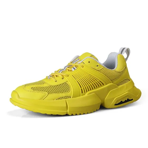Trendy Pure Color Mesh Breathable Sneaker Shoes